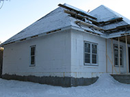 Complete Insulated Concrete Form house before siding